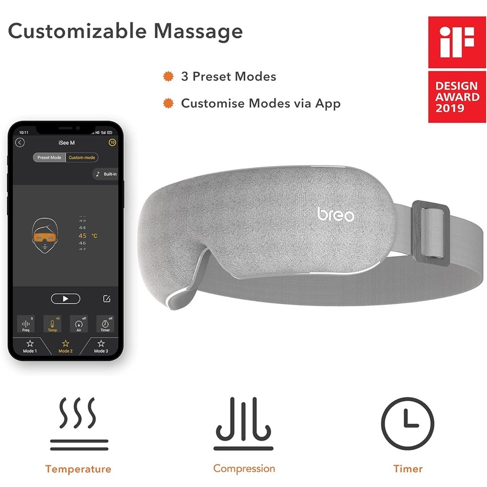 Breo iSeeM Eye Massager with Heat, Customizable Eye Massager NEW - Picture 2 of 11